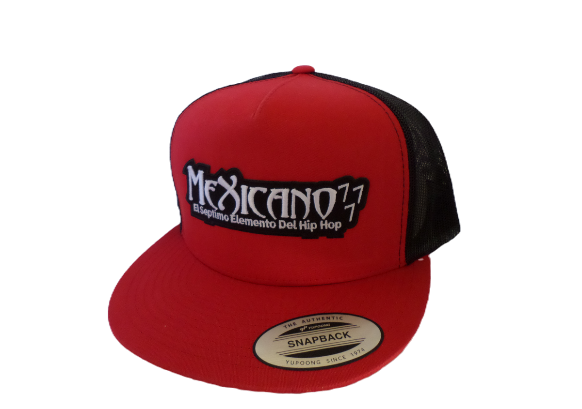 Gorra snapback rojo y negro