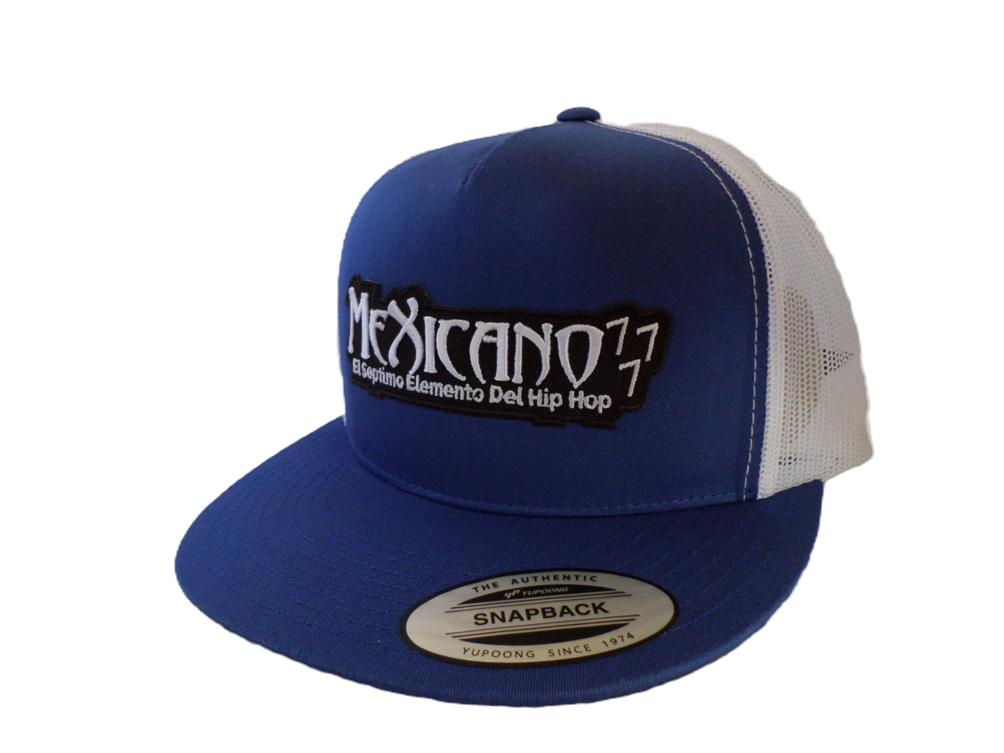 Gorra snapback azul real y blanco