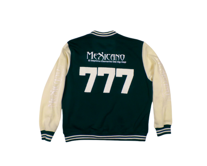 Chaqueta varsity  (verde bosque y blanco)